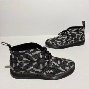 Dr. Martens Daytona Geometric Desert Snakeskin Combat Ankle Boots